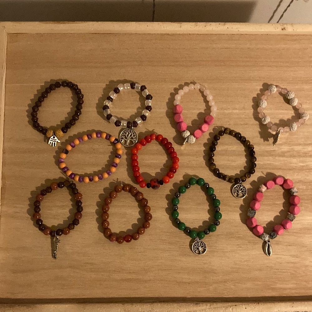 Real gemstone bracelets